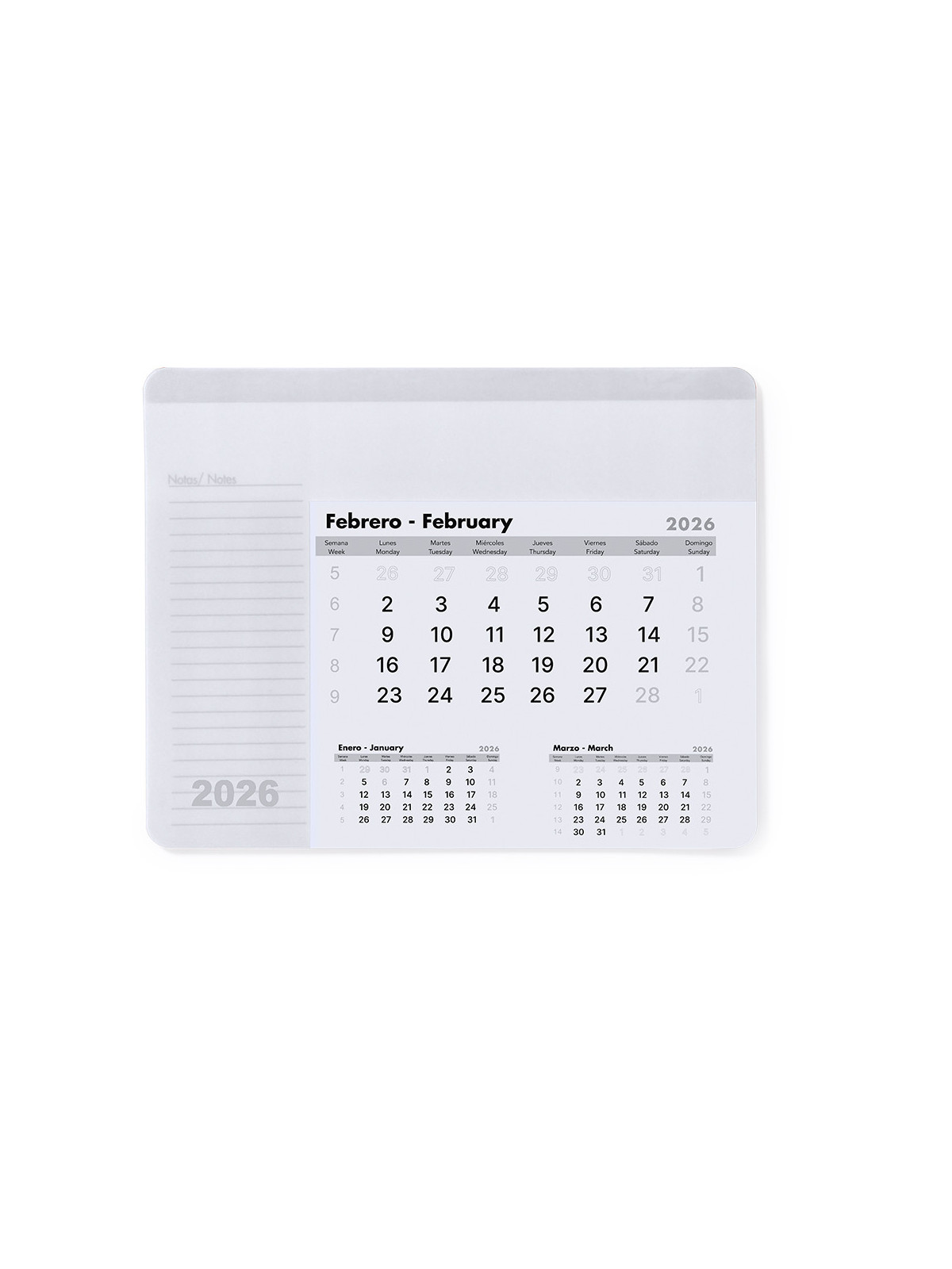 Tapis Souris Calendrier Rendux