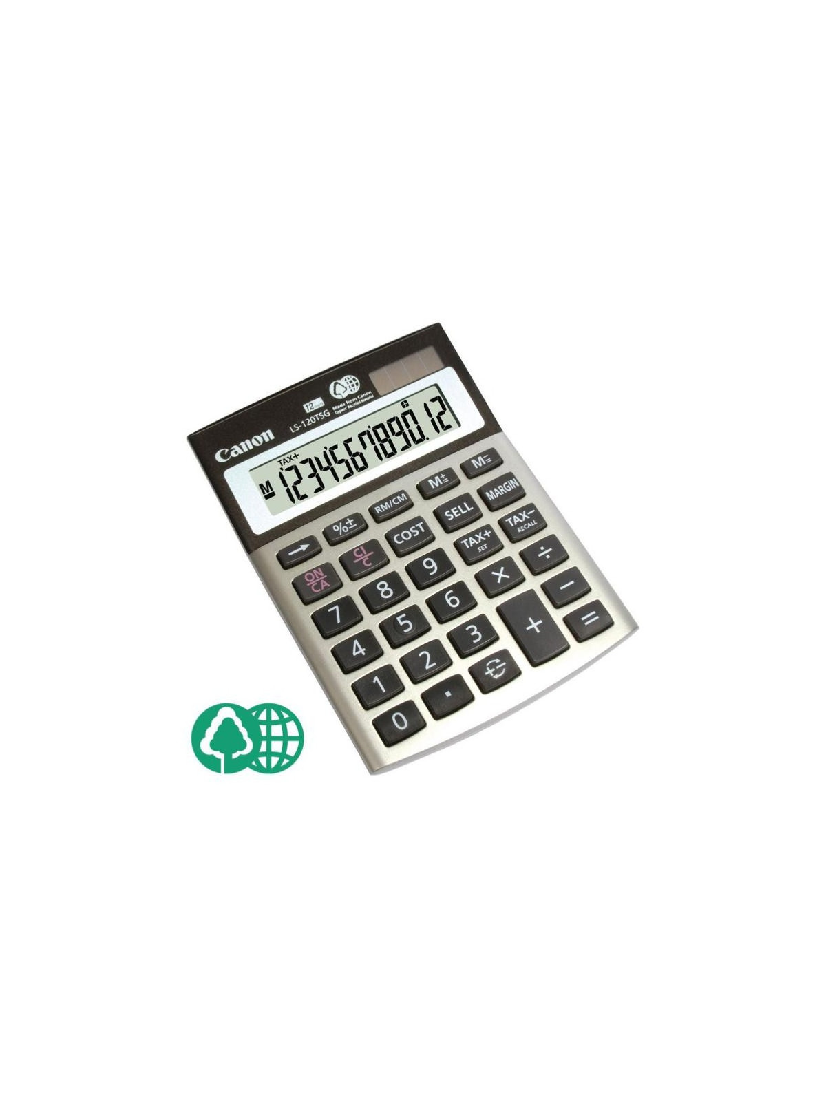 Calculatrice de bureau Canon LS-120TS - Ecologique - Matériaux recyclés- 12 chiffres