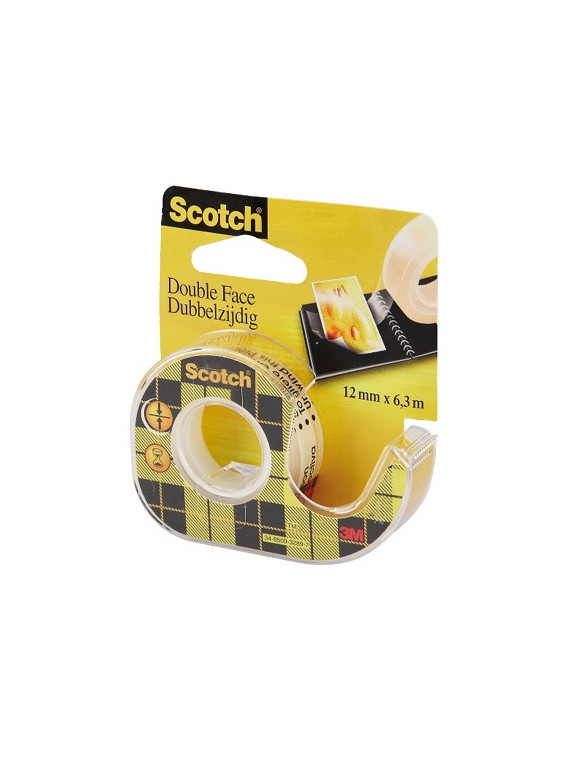 Ruban adhésif double face sur dévidoir Scotch 12 mm x 6 m
