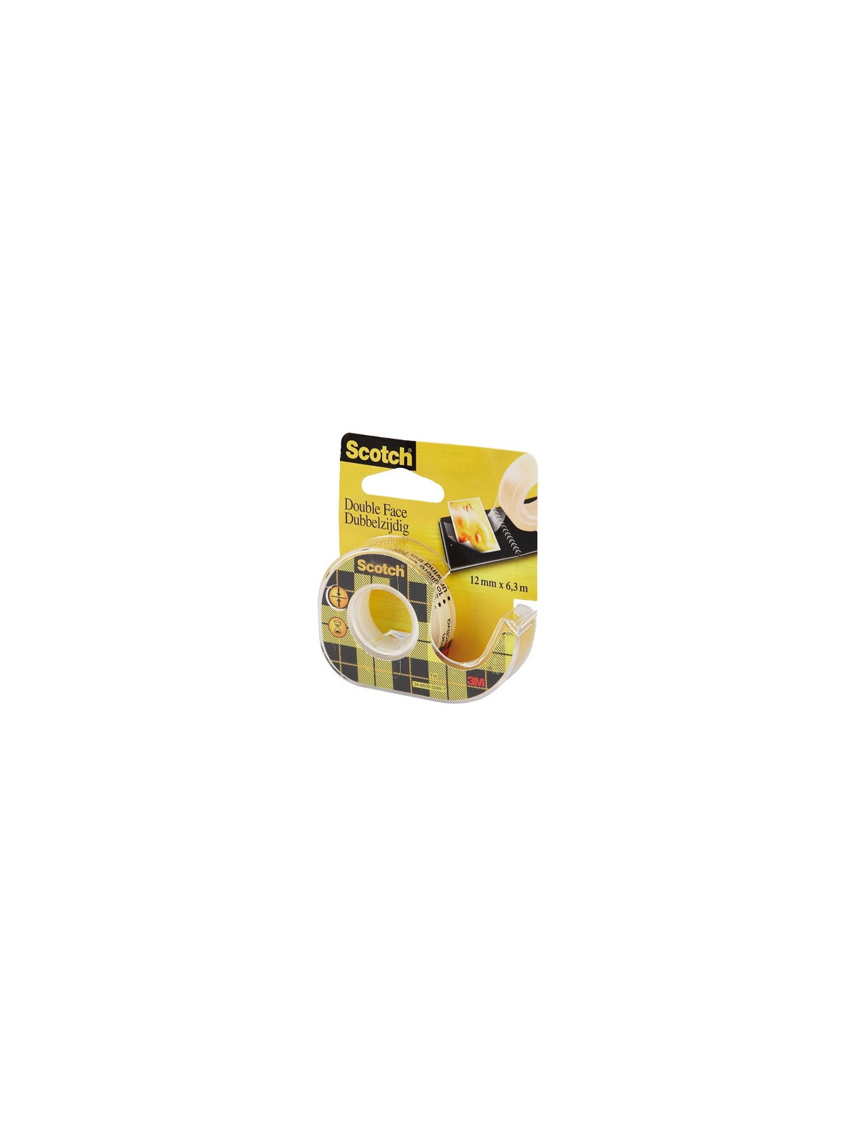 Ruban adhésif double face sur dévidoir Scotch 12 mm x 6 m