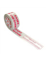 Ruban adhésif polypro blanc imprimé "BANDE DE GARANTIE" 100 x 50 mm - Le lot de 6 rouleaux