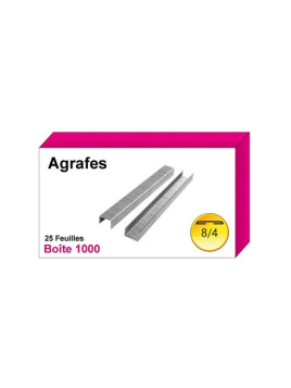 Agrafes BB 8/4 galvanisées - La boîte de 1000