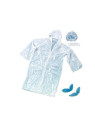 Kit visiteur : Blouse + sur-chaussures bleues + charlotte + masque - Le lot de 100