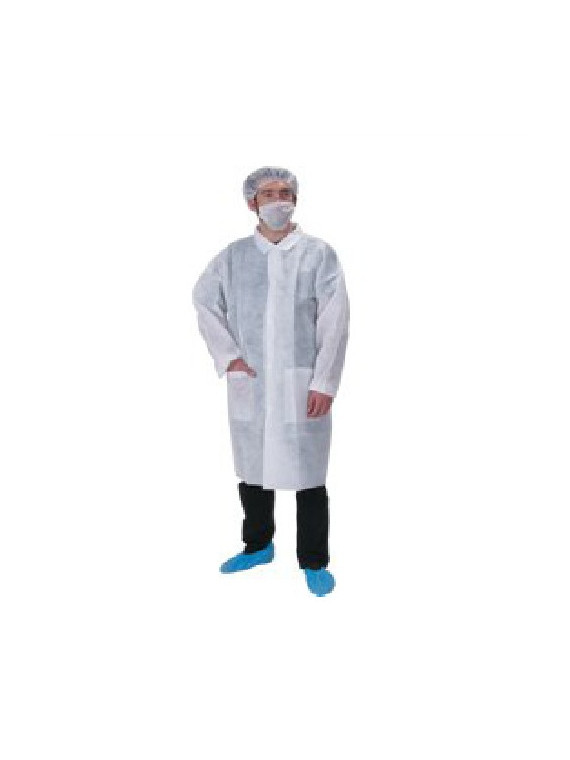 Kit visiteur : Blouse + sur-chaussures bleues + charlotte + masque - Le lot de 100