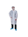 Kit visiteur : Blouse + sur-chaussures bleues + charlotte + masque - Le lot de 100