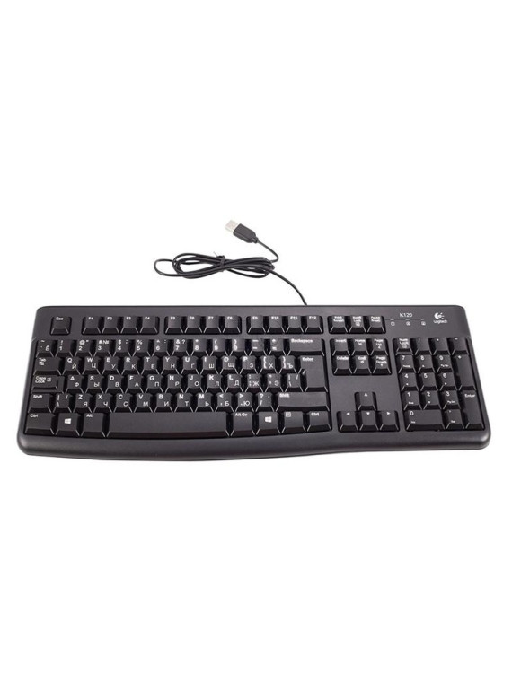 Clavier filaire Logitech K120 AZERTY USB - Noir