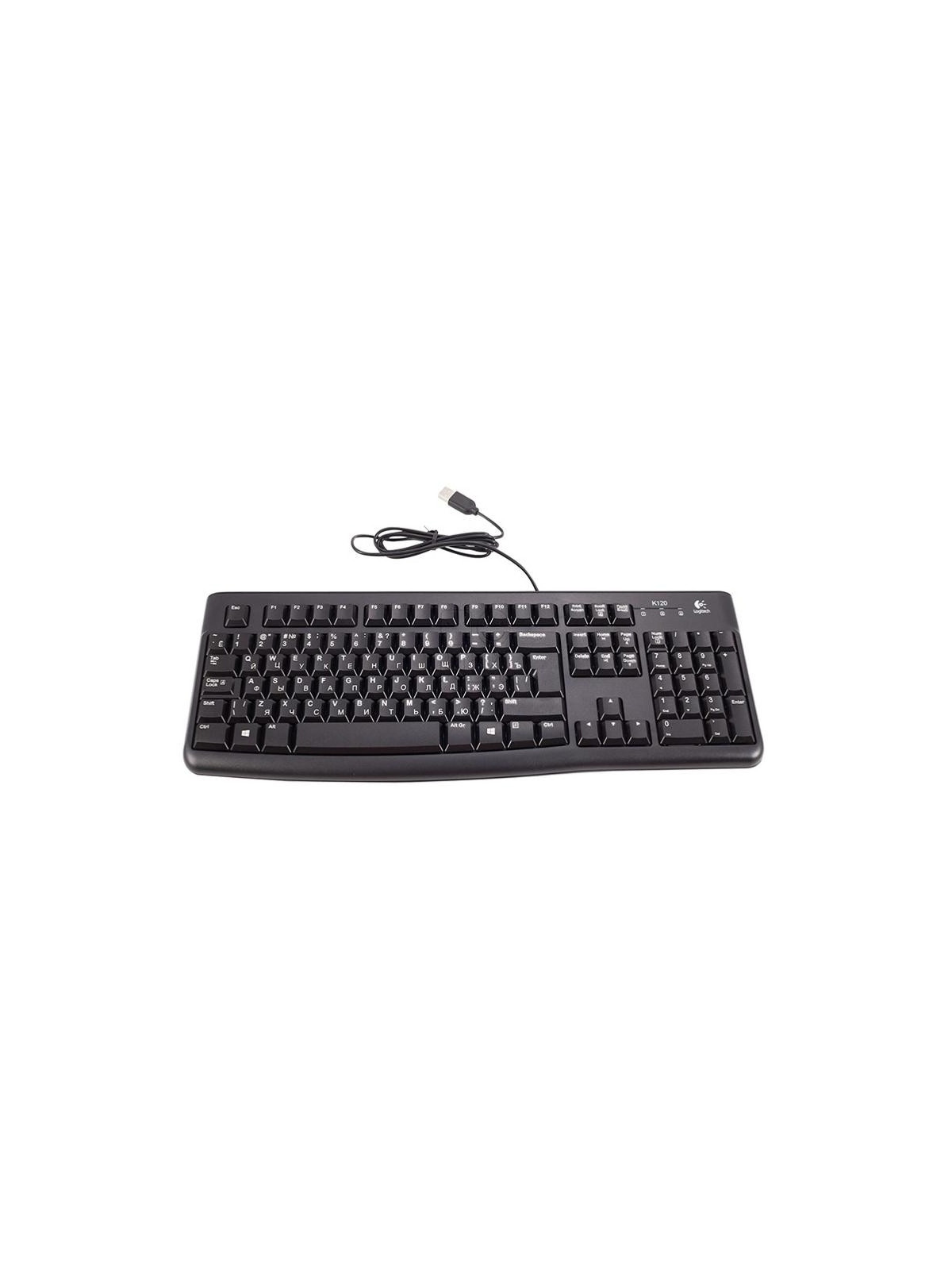 Clavier filaire Logitech K120 AZERTY USB - Noir