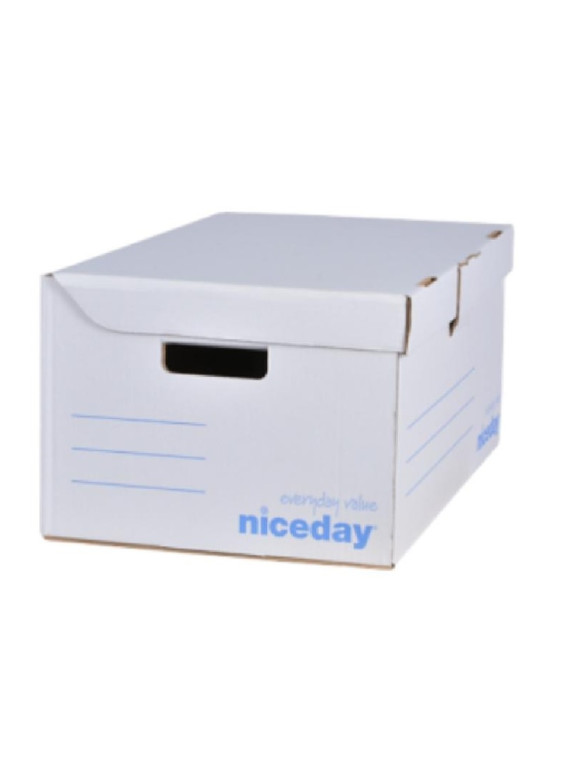 Containers pour boîtes d'archives Blanc - Le lot de 10