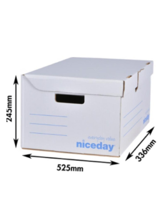 Containers pour boîtes d'archives Blanc - Le lot de 10
