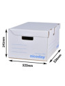 Containers pour boîtes d'archives Blanc - Le lot de 10