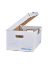 Containers pour boîtes d'archives Blanc - Le lot de 10