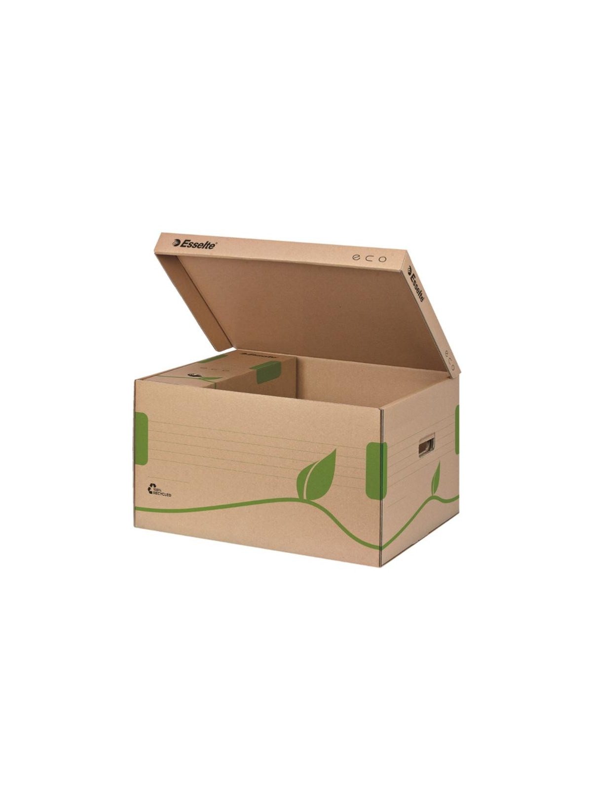 Containers écologiques pour boîtes d'archives Esselte couvercle ECO Marron - Le lot de 10