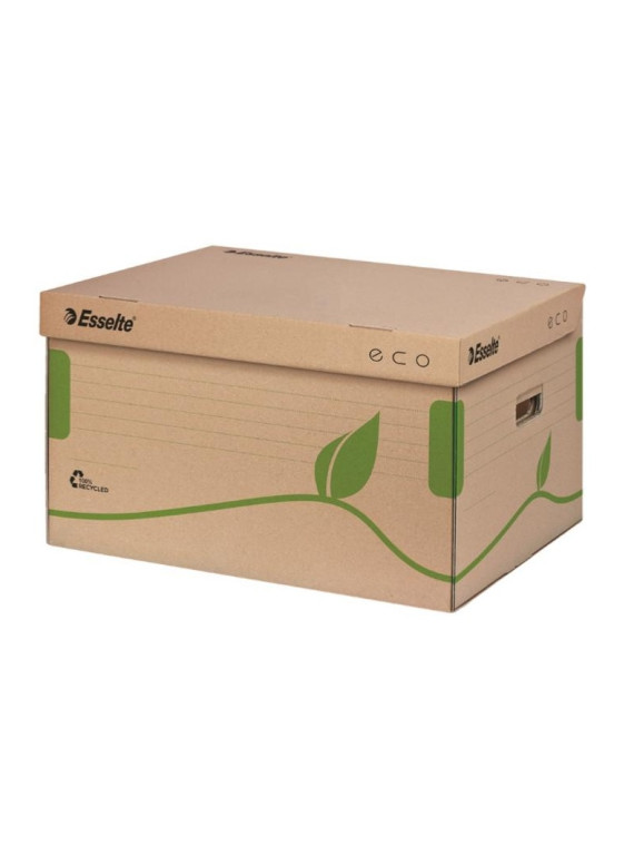 Containers écologiques pour boîtes d'archives Esselte couvercle ECO Marron - Le lot de 10