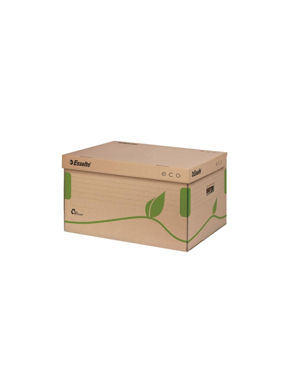 Containers écologiques pour boîtes d'archives Esselte couvercle ECO Marron - Le lot de 10