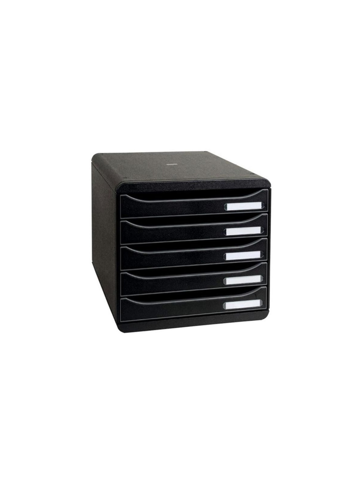 Module de classement EXACOMPTA Big Box 5 tiroirs -  Coté et tiroirs Noir
