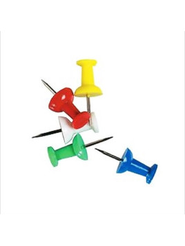 Punaises Push Ø 8 mm - Coloris assortis - La boîte de 100