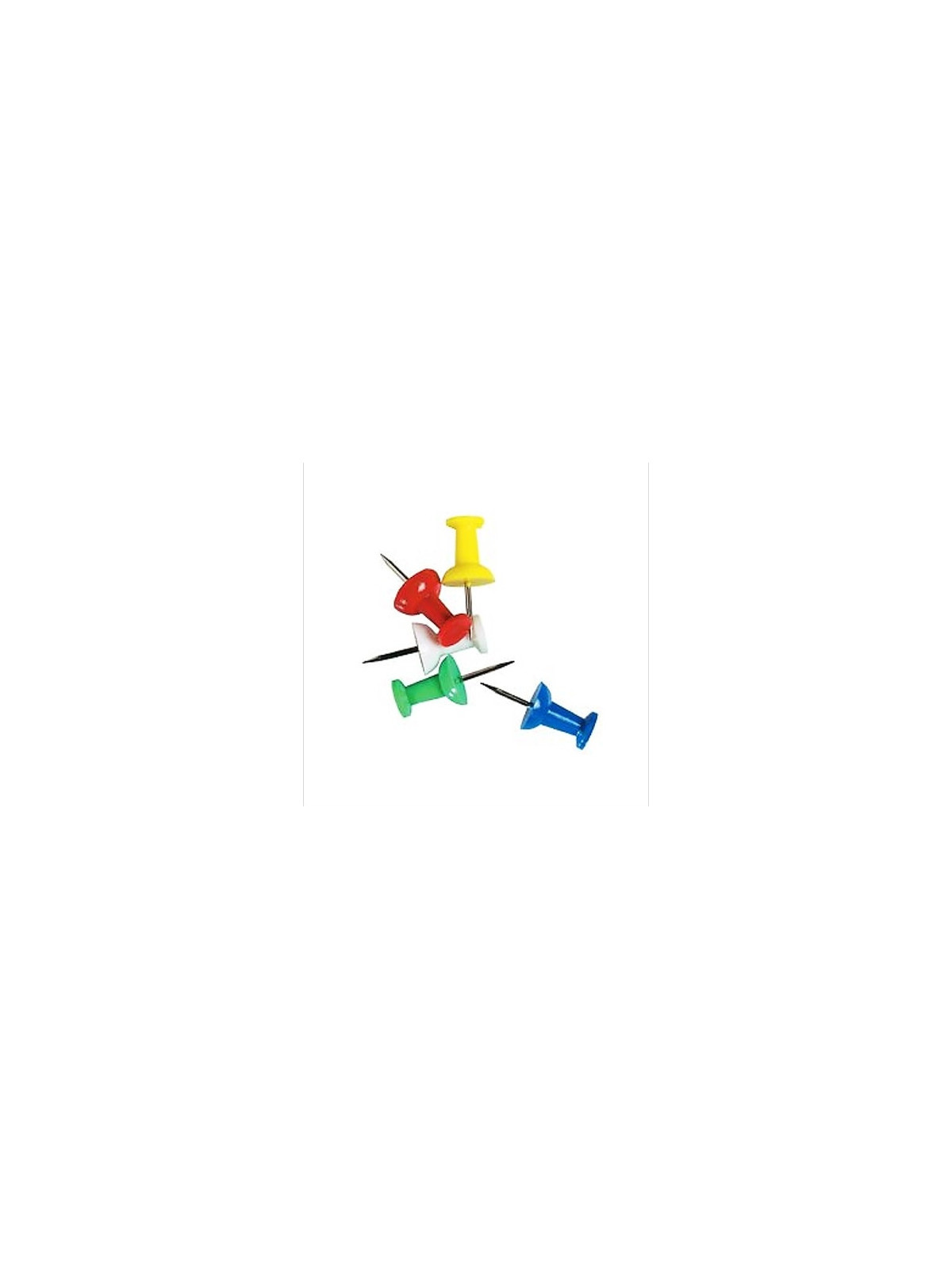 Punaises Push Ø 8 mm - Coloris assortis - La boîte de 100