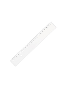 Règle plate en plastique transparente 1 biseau - 20 cm