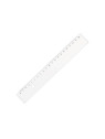Règle plate en plastique transparente 1 biseau - 20 cm