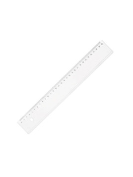 Règle plate en plastique transparente 1 biseau - 30 cm