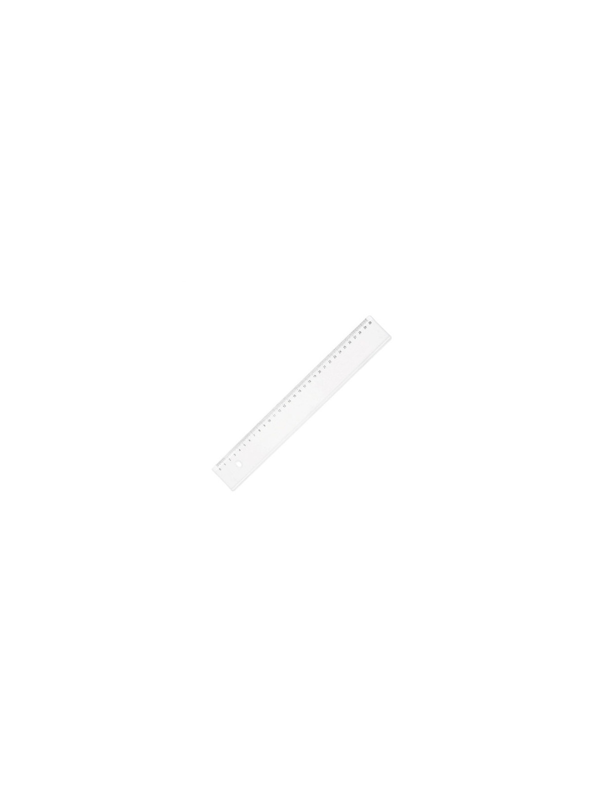 Règle plate en plastique transparente 1 biseau - 30 cm