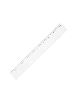 Règle plate en plastique transparente 1 biseau - 40 cm