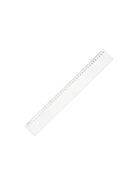 Règle plate en plastique transparente 1 biseau - 40 cm