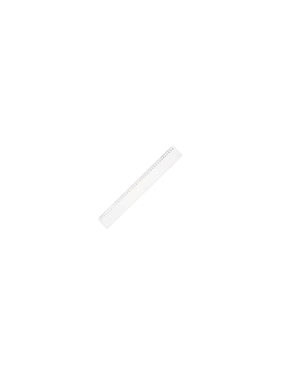 Règle plate en plastique transparente 1 biseau - 40 cm