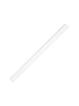 Règle plate en plastique transparente 1 biseau - 50 cm