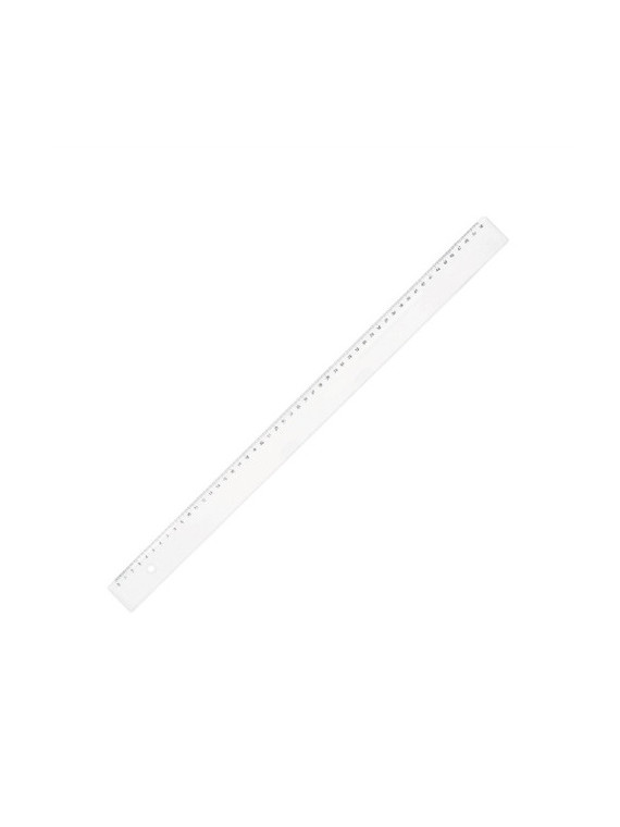 Règle plate en plastique transparente 1 biseau - 50 cm