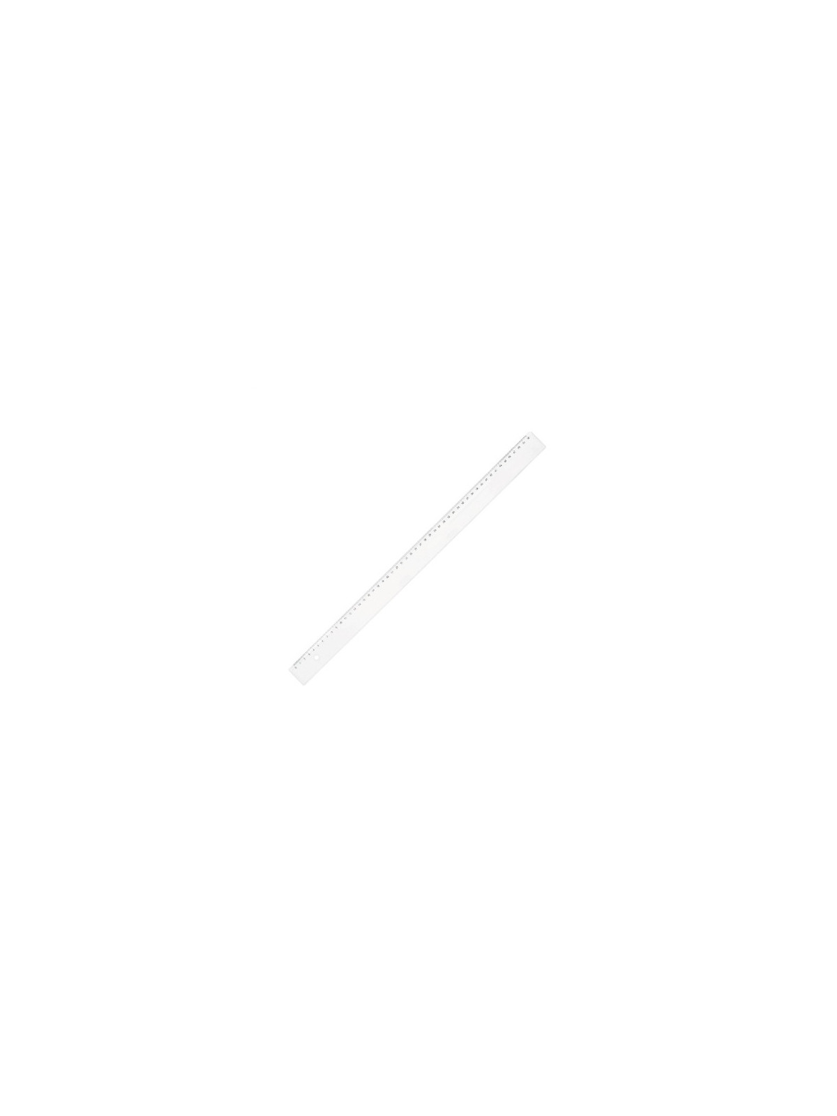 Règle plate en plastique transparente 1 biseau - 50 cm