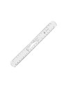 Règle plate en plastique transparente 2 biseaux - 20 cm