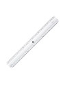 Règle plate en plastique transparente 2 biseaux - 30 cm