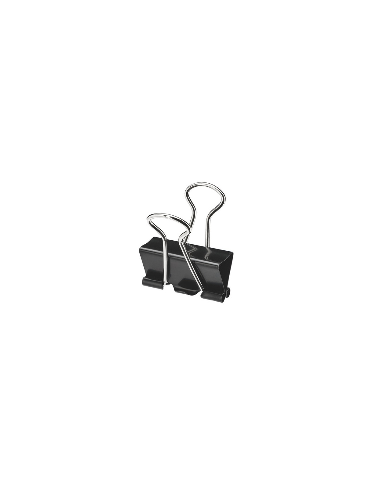 Pince double clip noire 25 mm - La boîte de 10