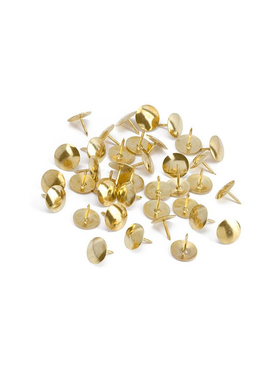Punaises laitonnées Ø 10 mm - La boîte de 100