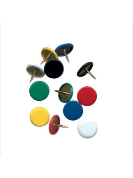 Punaises laitonnées couleur Ø 10 mm - La boîte de 100