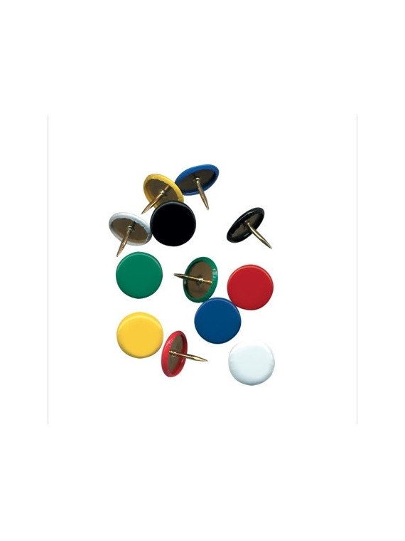 Punaises laitonnées couleur Ø 10 mm - La boîte de 100