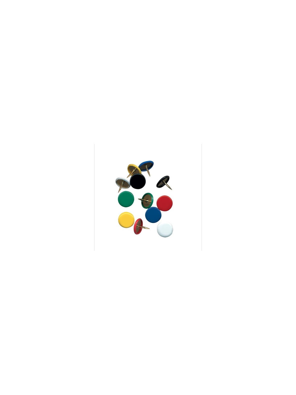 Punaises laitonnées couleur Ø 10 mm - La boîte de 100