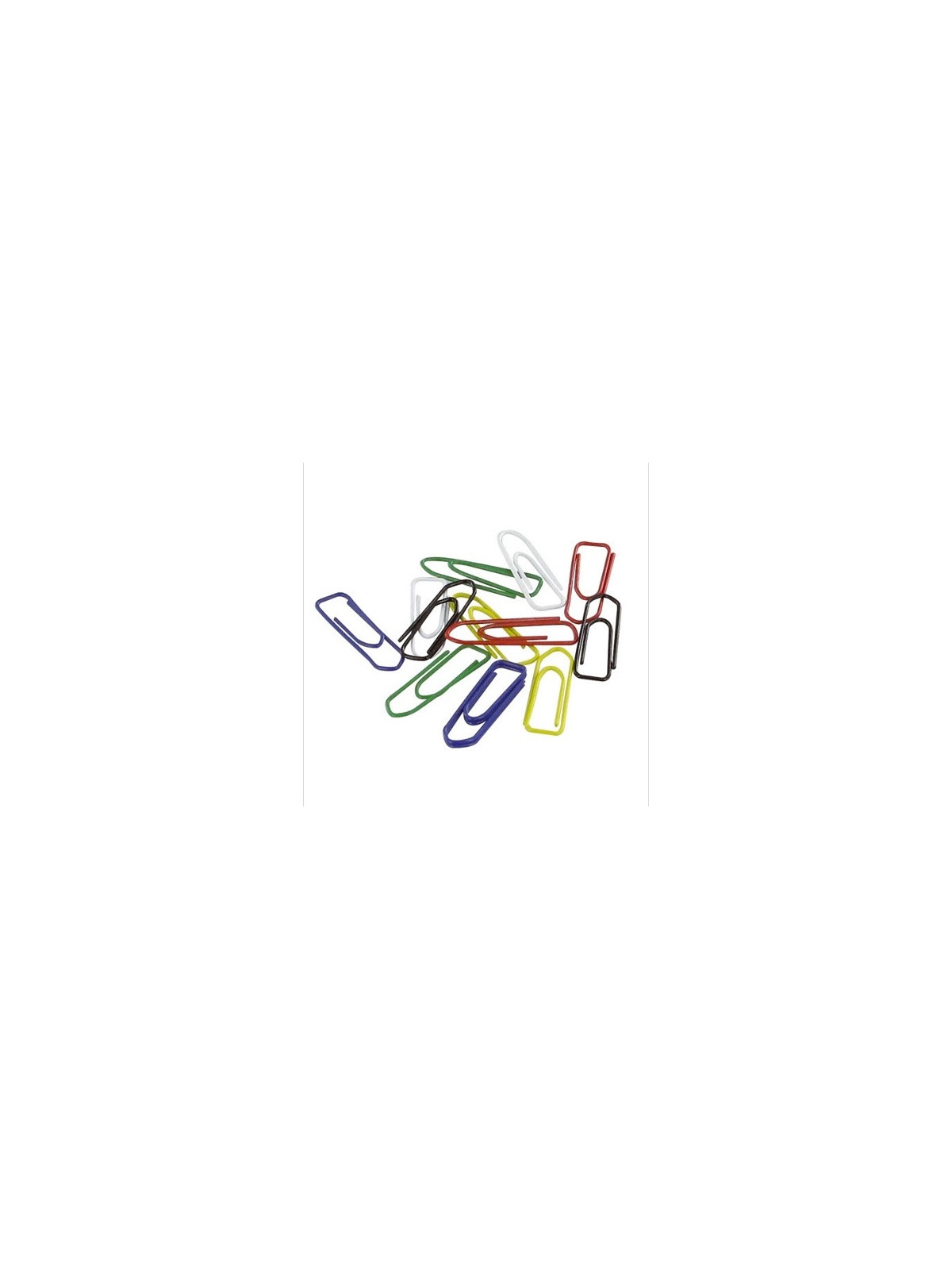 Trombones couleur 25 mm acier galvanisé - La boîte de 100 assortis