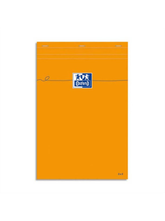 Bloc de bureau A4 OXFORD - 80 feuilles - Quadrillé 5x5 - Le lot de 2 blocs