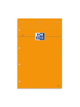 Bloc de bureau A4 OXFORD perforé - 80 feuilles - Quadrillé 5x5 - Le lot de 2 blocs