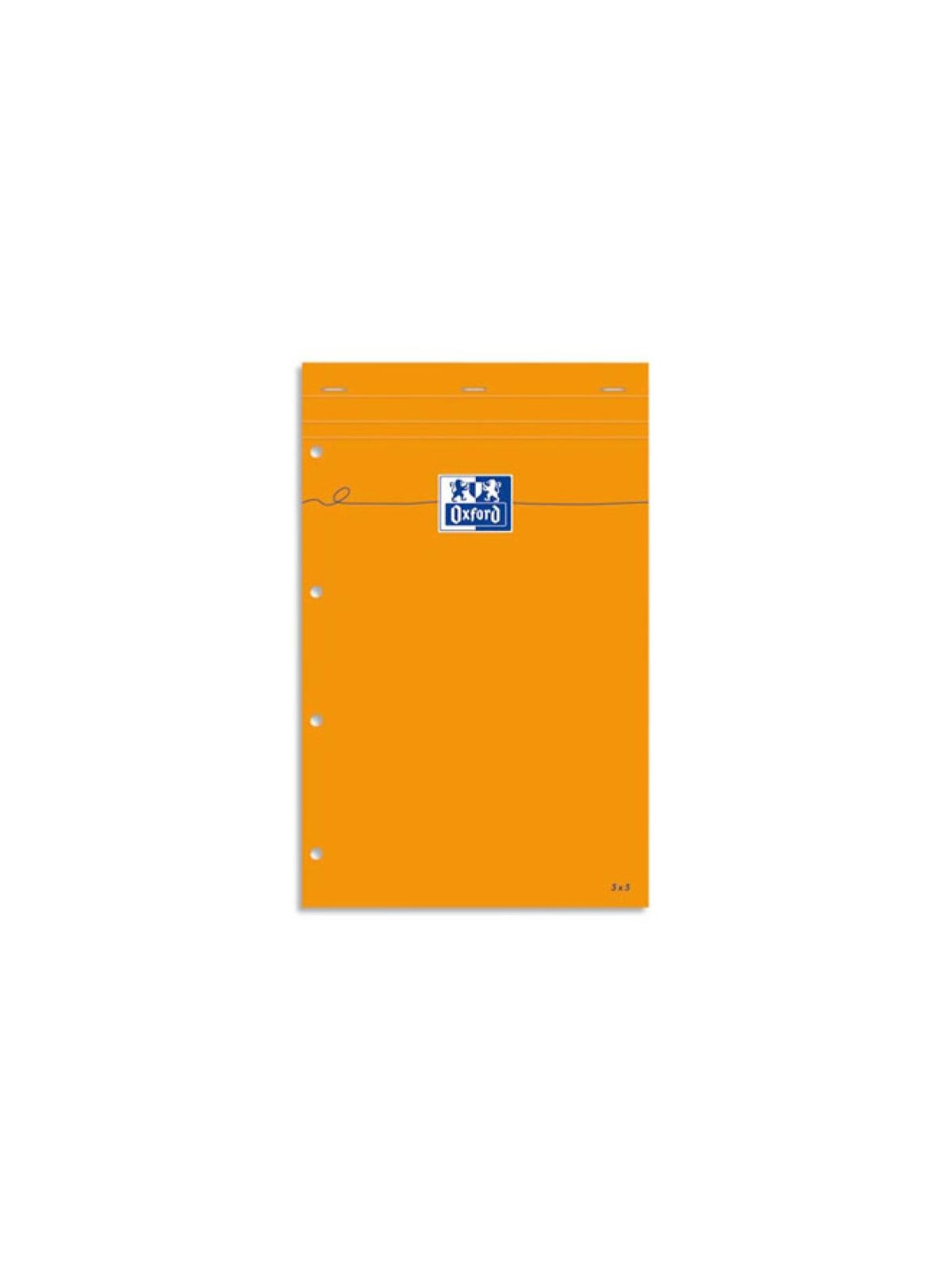 Bloc de bureau A4 OXFORD perforé - 80 feuilles - Quadrillé 5x5 - Le lot de 2 blocs