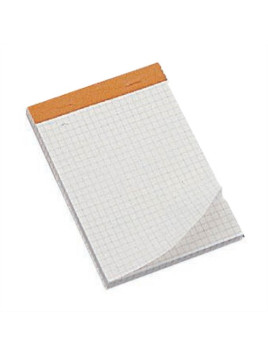 Bloc de bureau A5 sans couverture - Quadrillé 5x5 - Le lot de 5 blocs