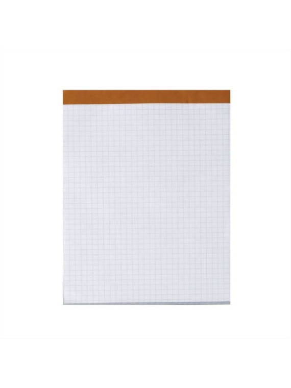 Bloc de bureau A5 sans couverture - Quadrillé 5x5 - Le lot de 5 blocs