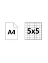 Bloc de bureau A4 sans couverture - Quadrillé 5x5 - Le lot de 5 blocs