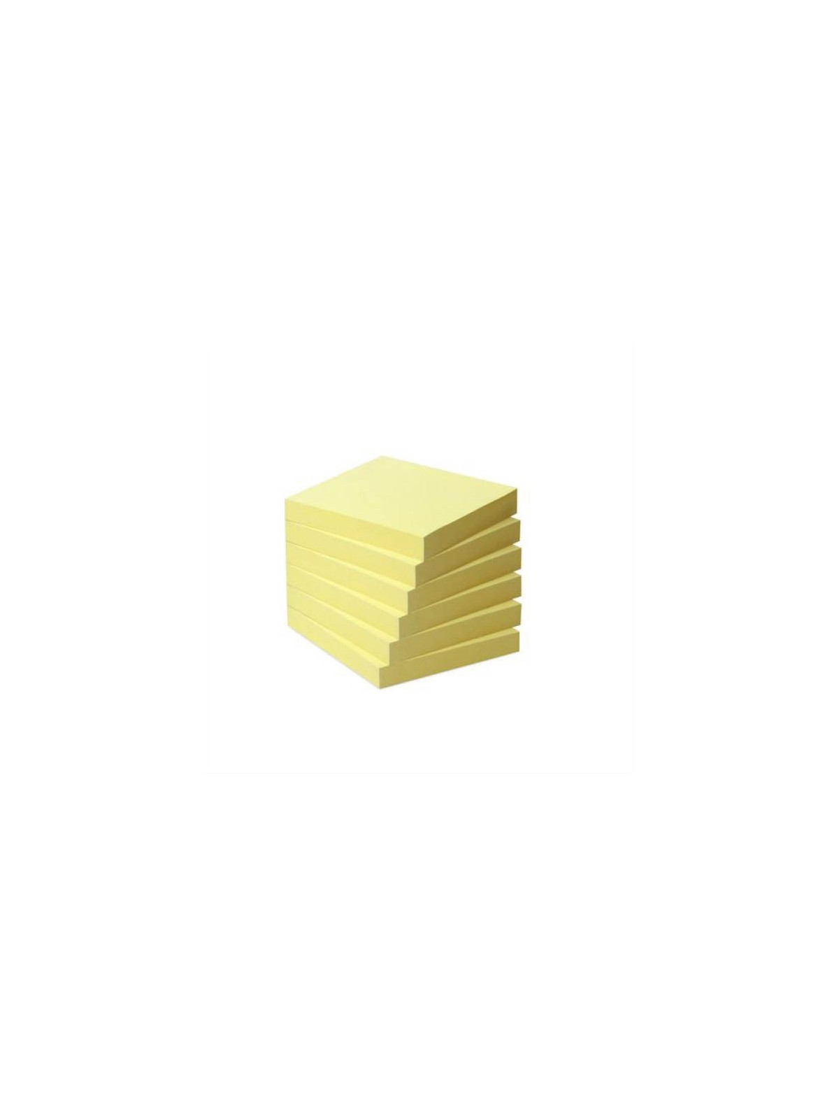 Notes POST-IT 100% recyclé 76 x 76 mm - Jaune - Lot de 6 blocs