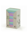 Notes adhésives Post-it 100% recyclé - 100 feuilles - 38 x 51 mm - Lot de 24 blocs - Coloris pastel assortis