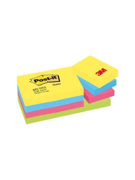 Notes POST-IT Energie 38 x 51 mm - Coloris assortis - Le lot de 12 blocs