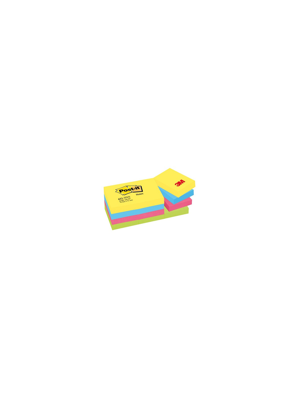 Notes POST-IT Energie 38 x 51 mm - Coloris assortis - Le lot de 12 blocs