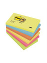 Notes POST-IT Energie 76 x 127 mm - Coloris assortis - Le lot de 6 blocs
